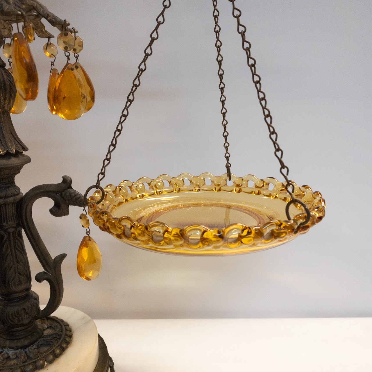 Amber Glass Decorative Scale