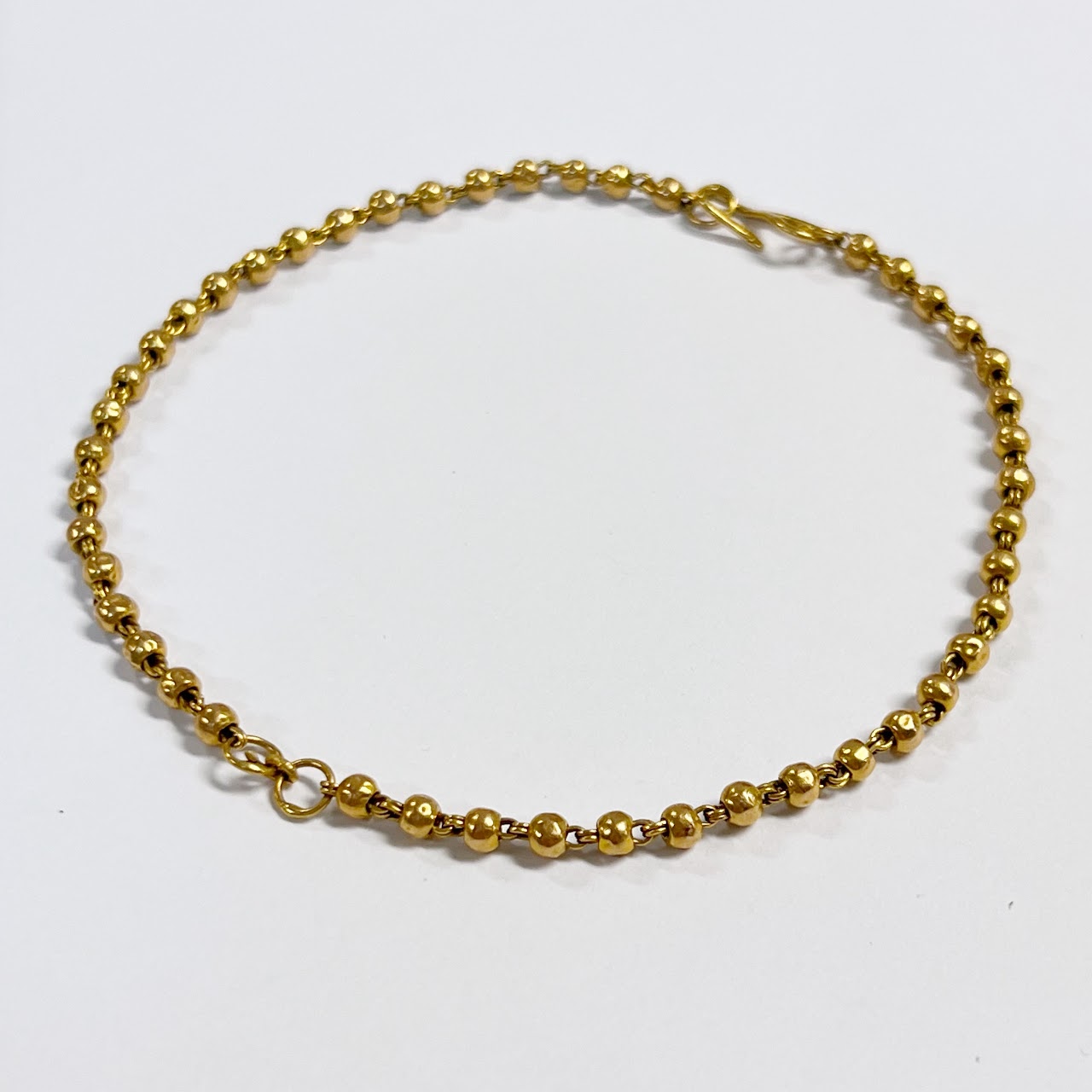 18K Beaded Anklet