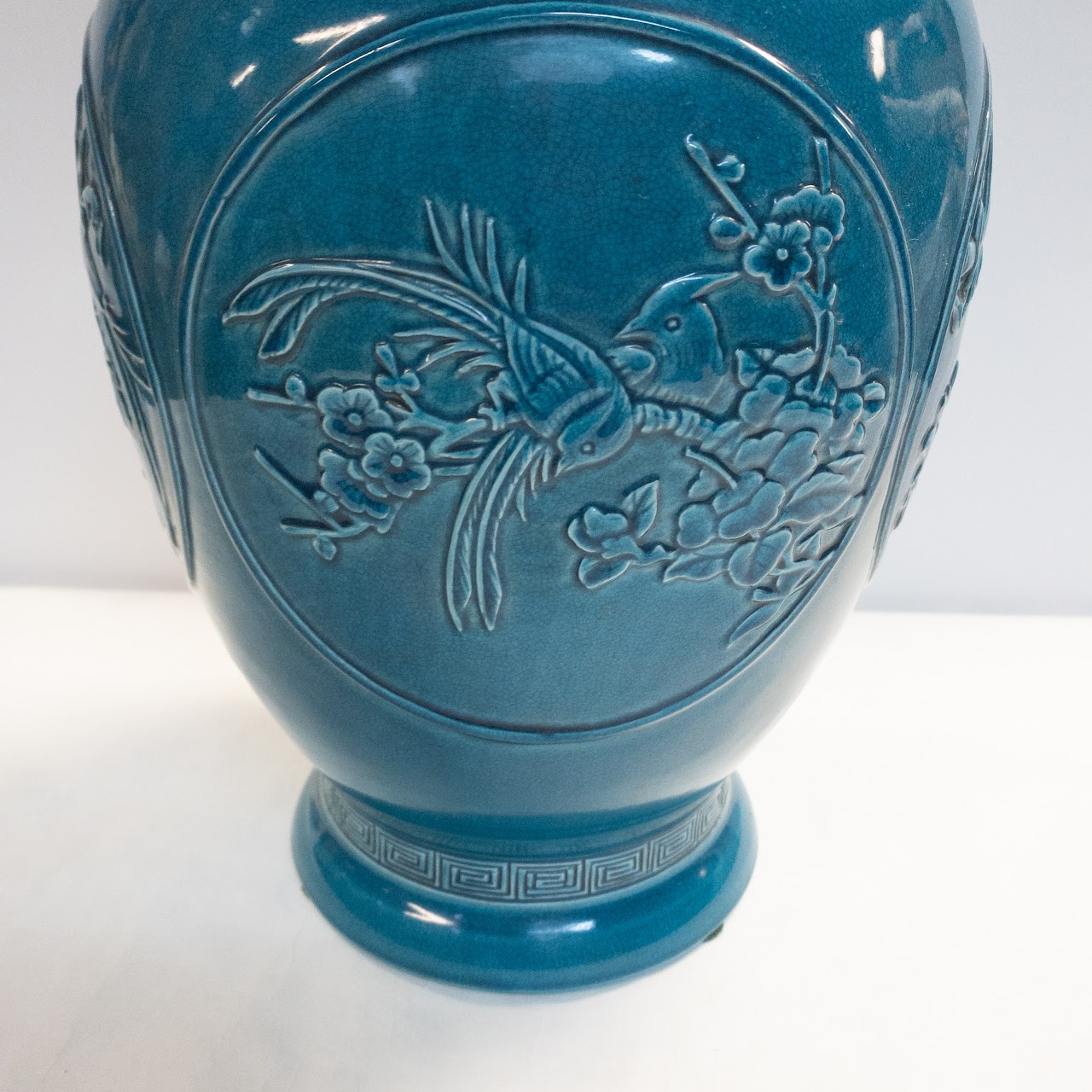 Pair of Turquoise Chinese Vases