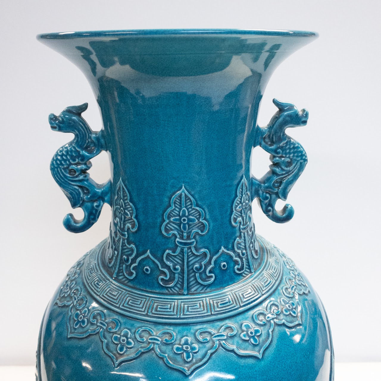 Pair of Turquoise Chinese Vases