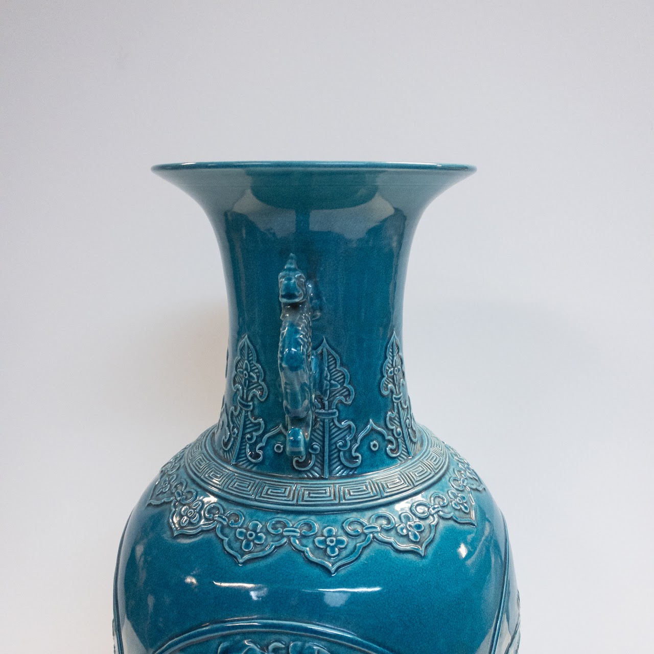 Pair of Turquoise Chinese Vases