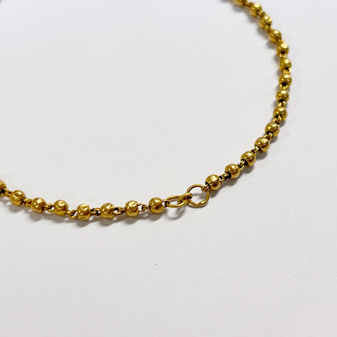 18K Beaded Anklet