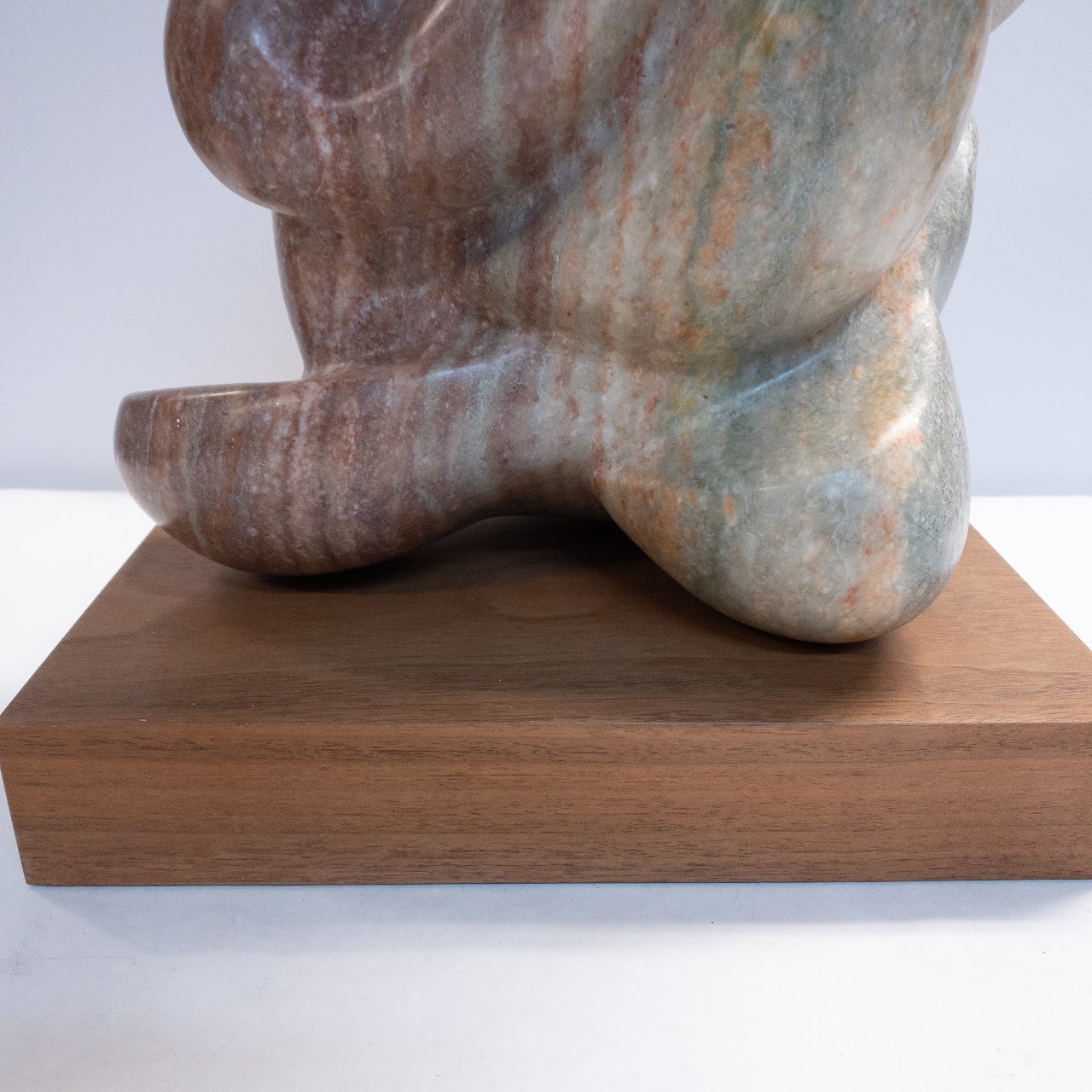 Signed Abstract Alabaster Sculpture