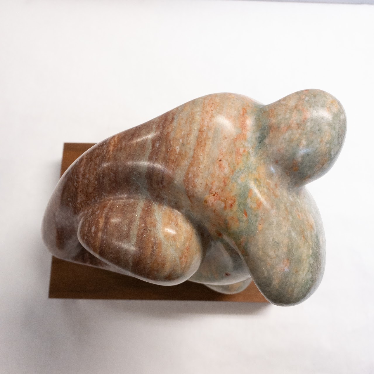 Signed Abstract Alabaster Sculpture