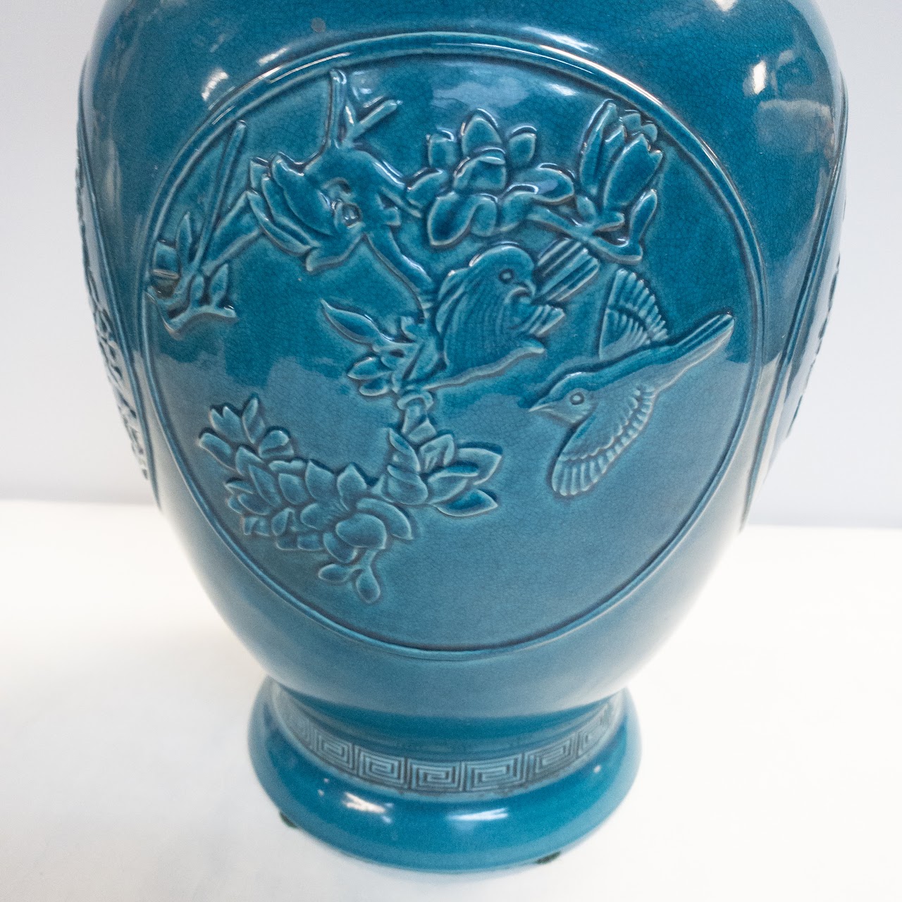 Pair of Turquoise Chinese Vases