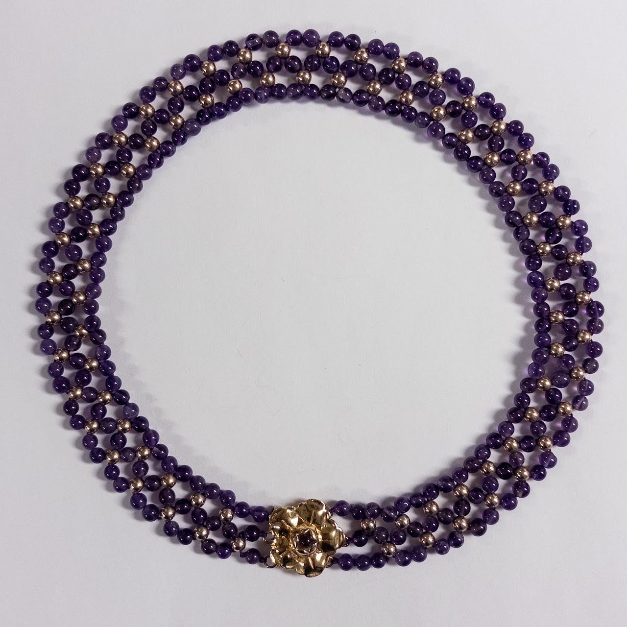 Vermeil and Amethyst Necklace