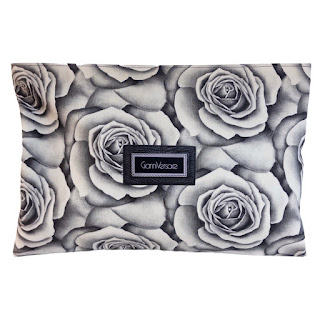 Gianni Versace Graphic Rose Large Zip Pouch