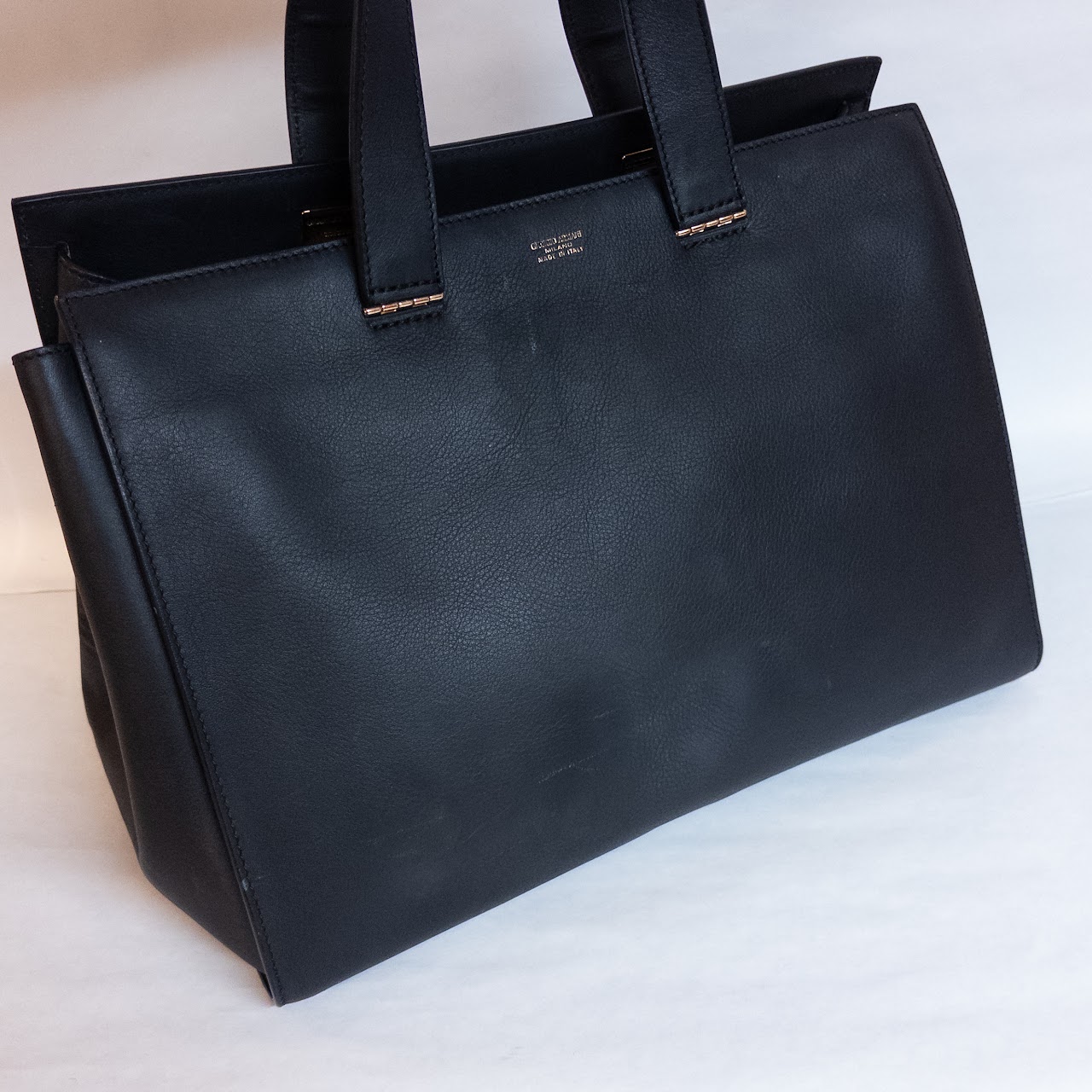 Giorgio Armani Black Leather Handbag