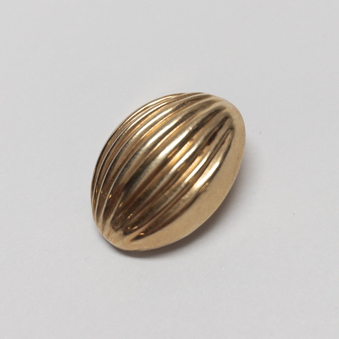 14K Gold Ridged Clip Earrings