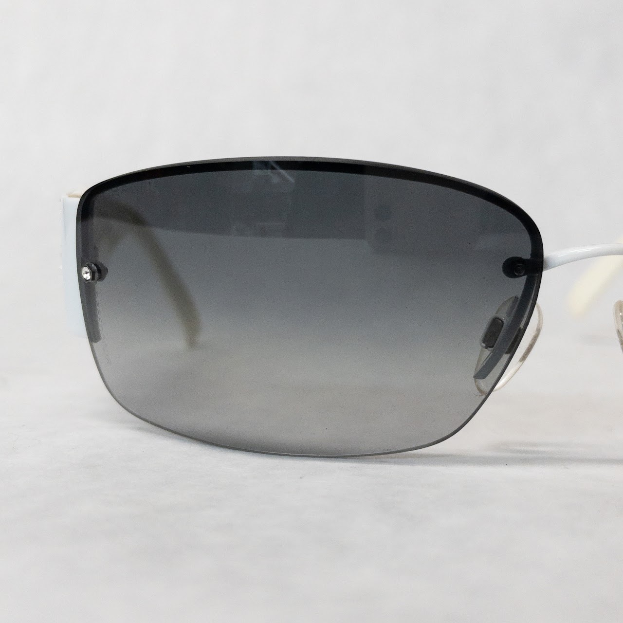 Chanel Rimless Ivory Sunglasses