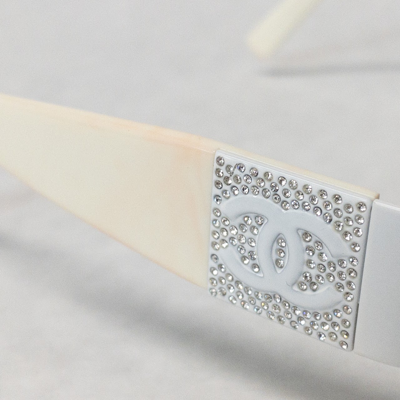 Chanel Rimless Ivory Sunglasses