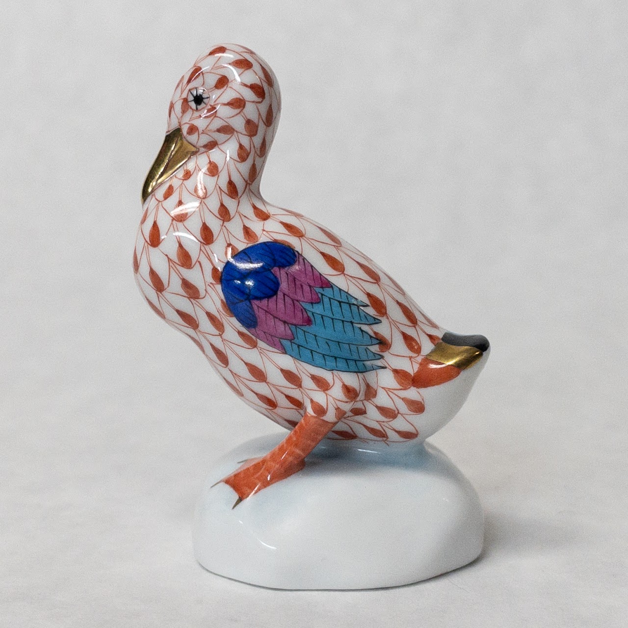 Herend Miniature Duck Figurine