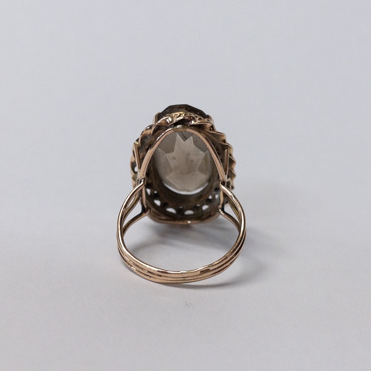 14K Gold & Smokey Quartz Ring