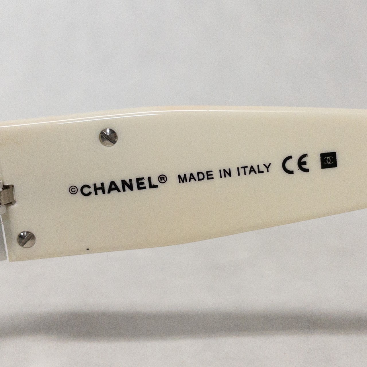 Chanel Rimless Ivory Sunglasses