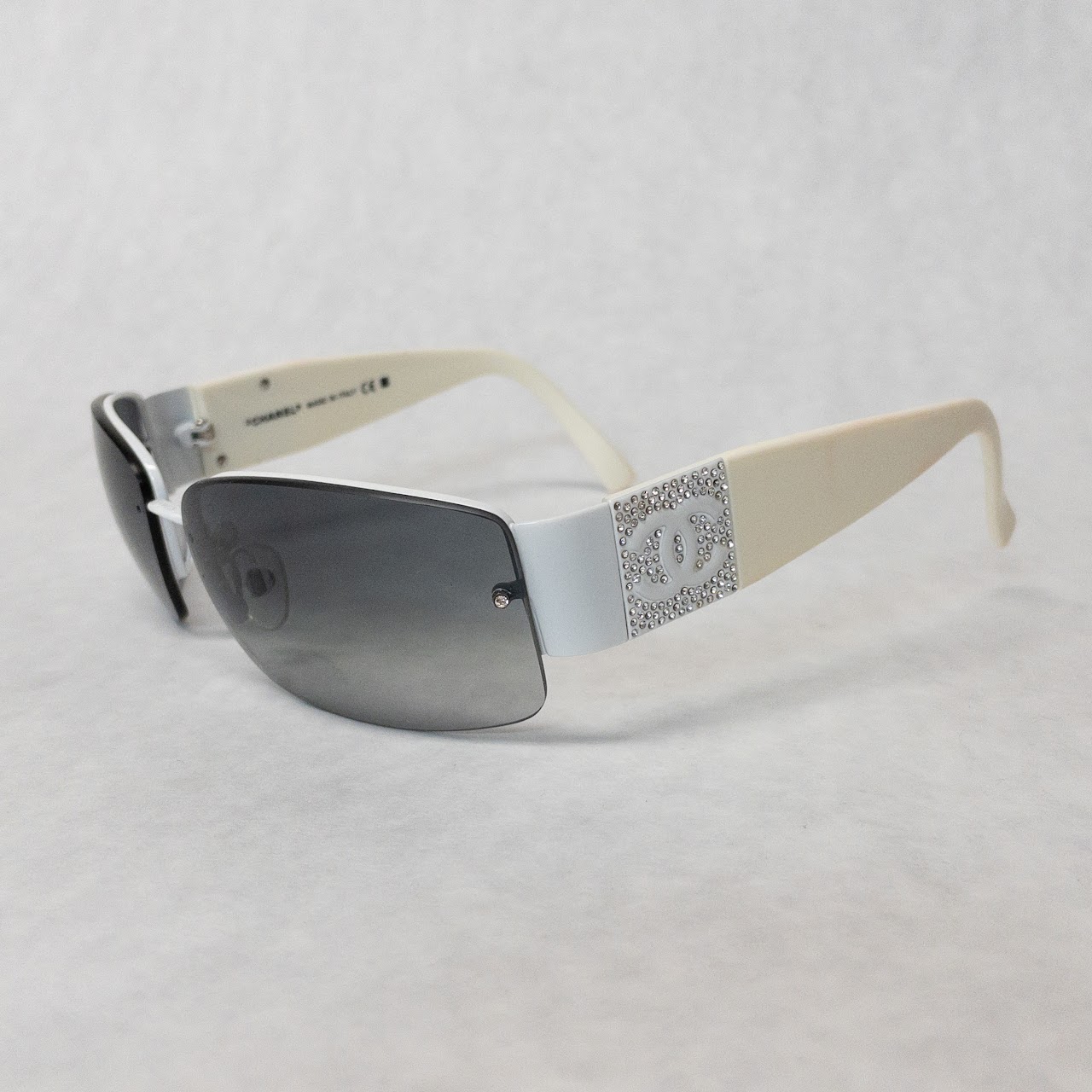 Chanel Rimless Ivory Sunglasses