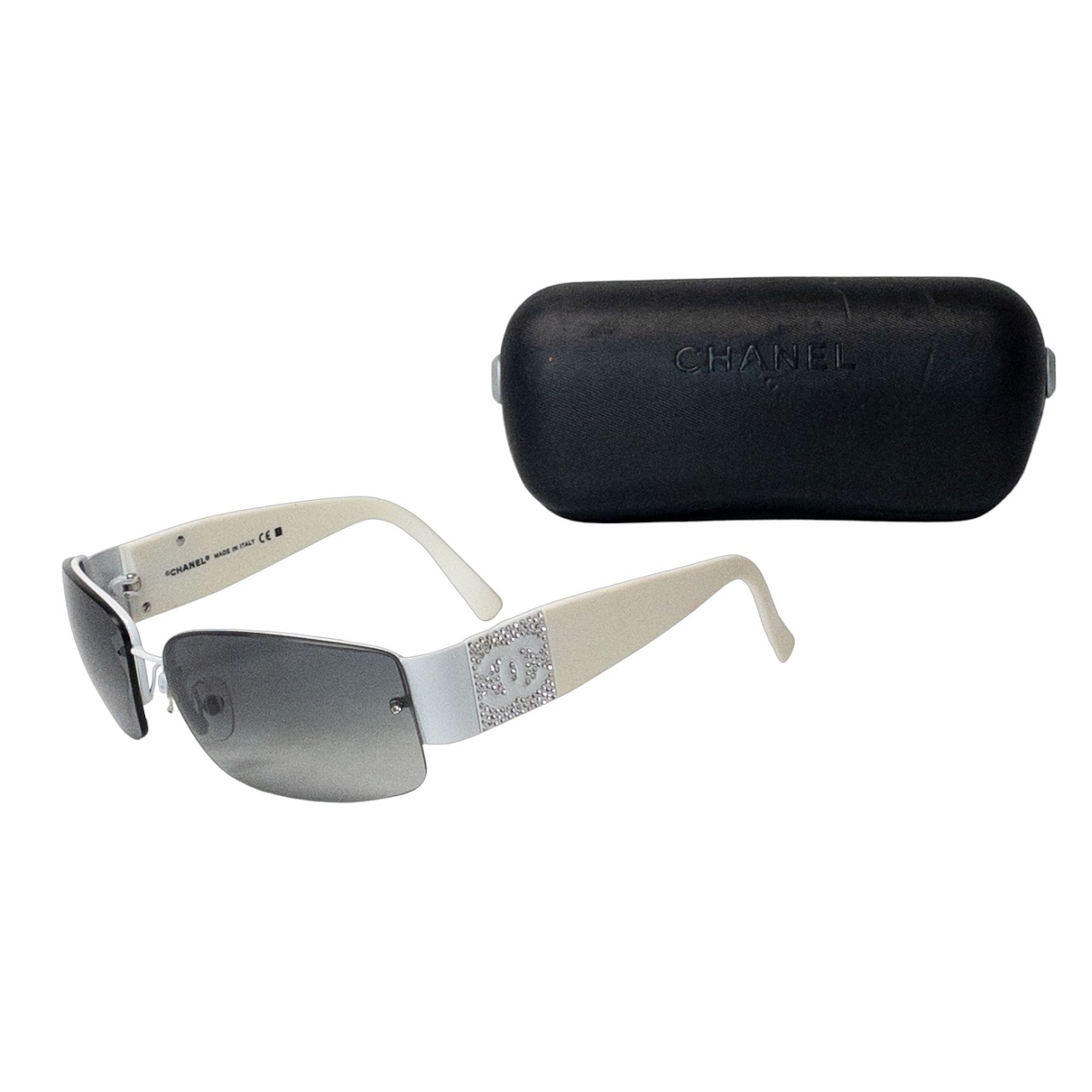 Chanel Rimless Ivory Sunglasses