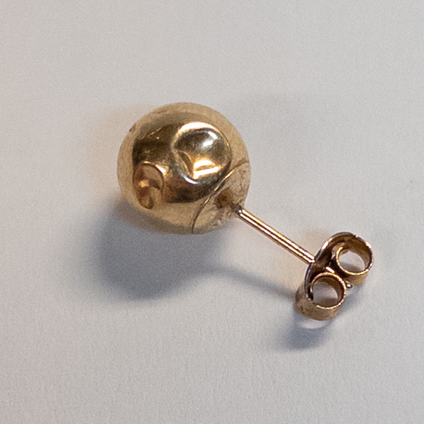 14K Gold Ball Stud Earrings