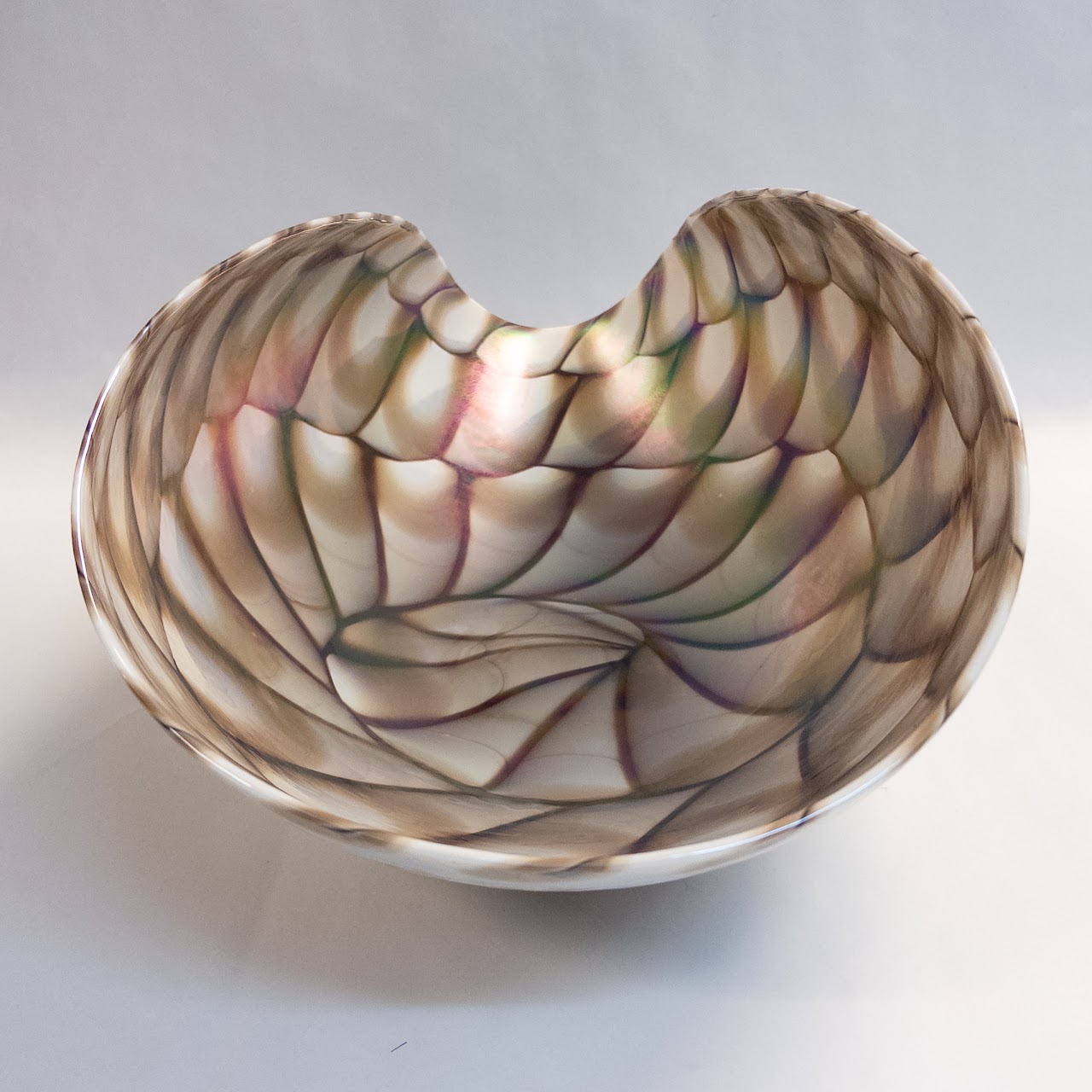 Fornace Murano Sculptural Glass Shell Bowl