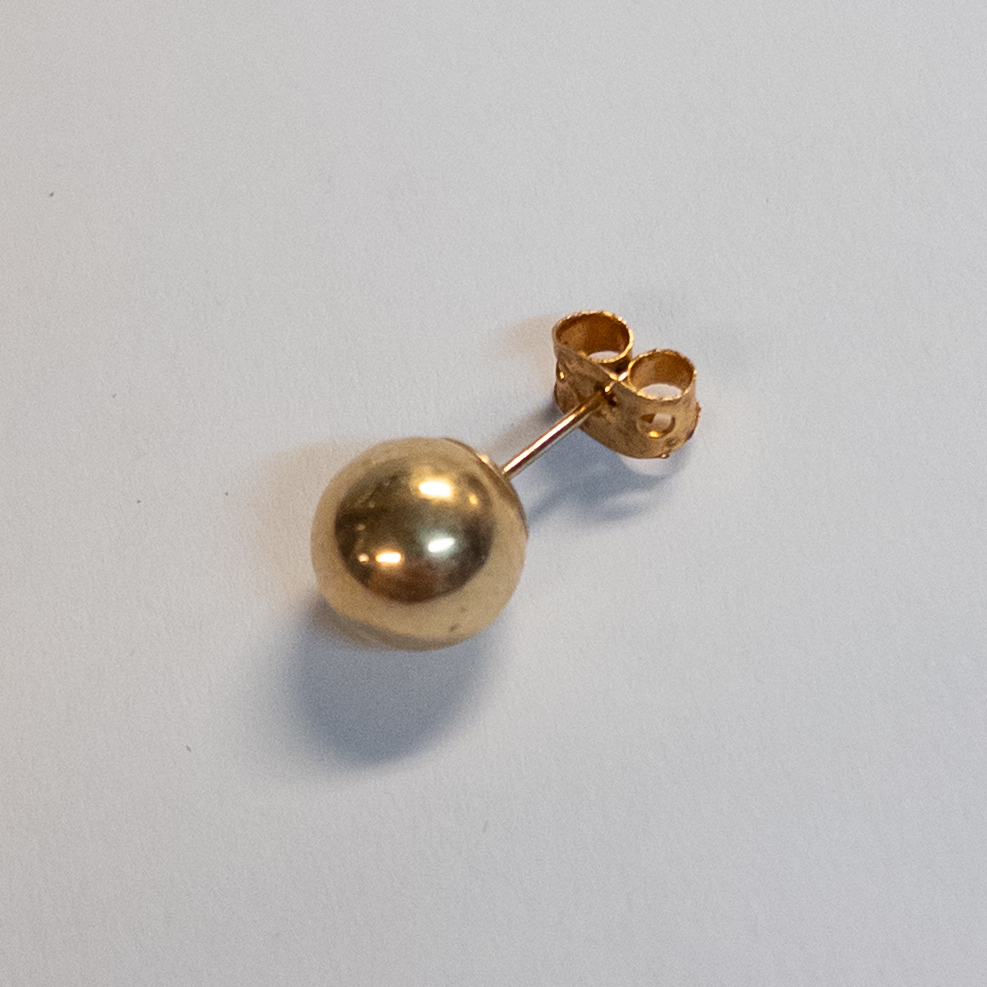 14K Gold Ball Stud Earrings