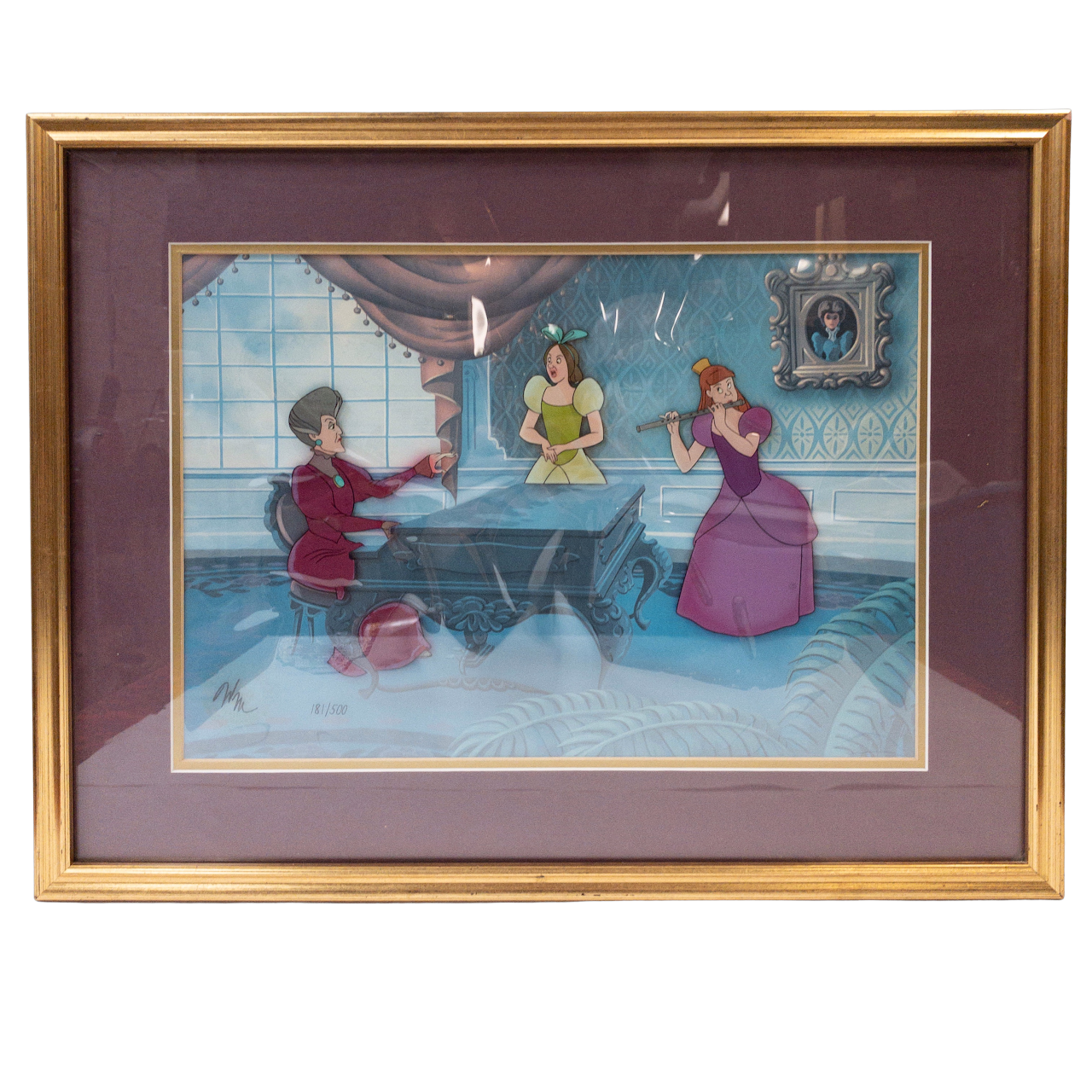 Disney 'Cinderella' Limited Animation Cel: The Music Lesson