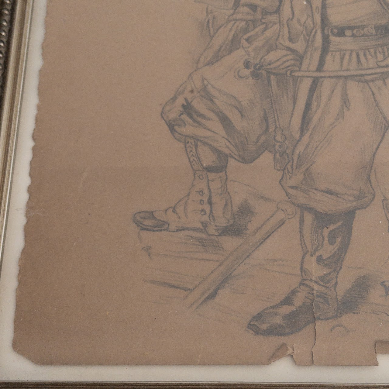 Antique Pencil Drawings of Soldiers