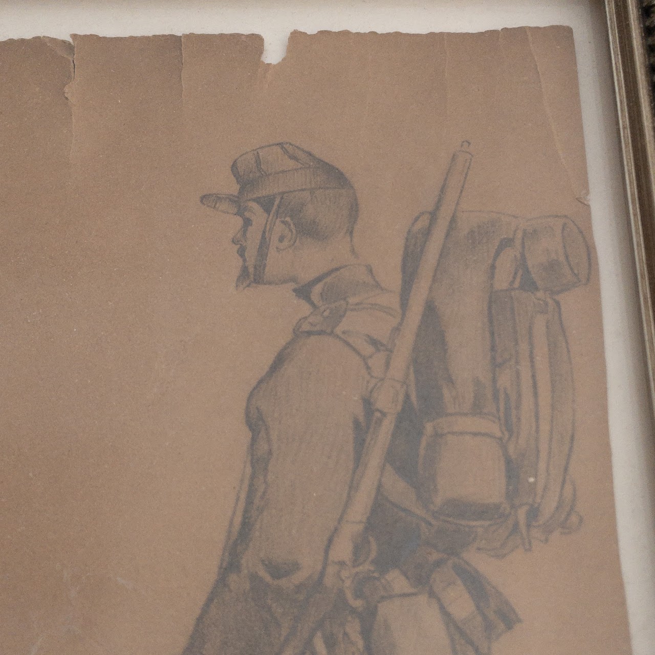 Antique Pencil Drawings of Soldiers