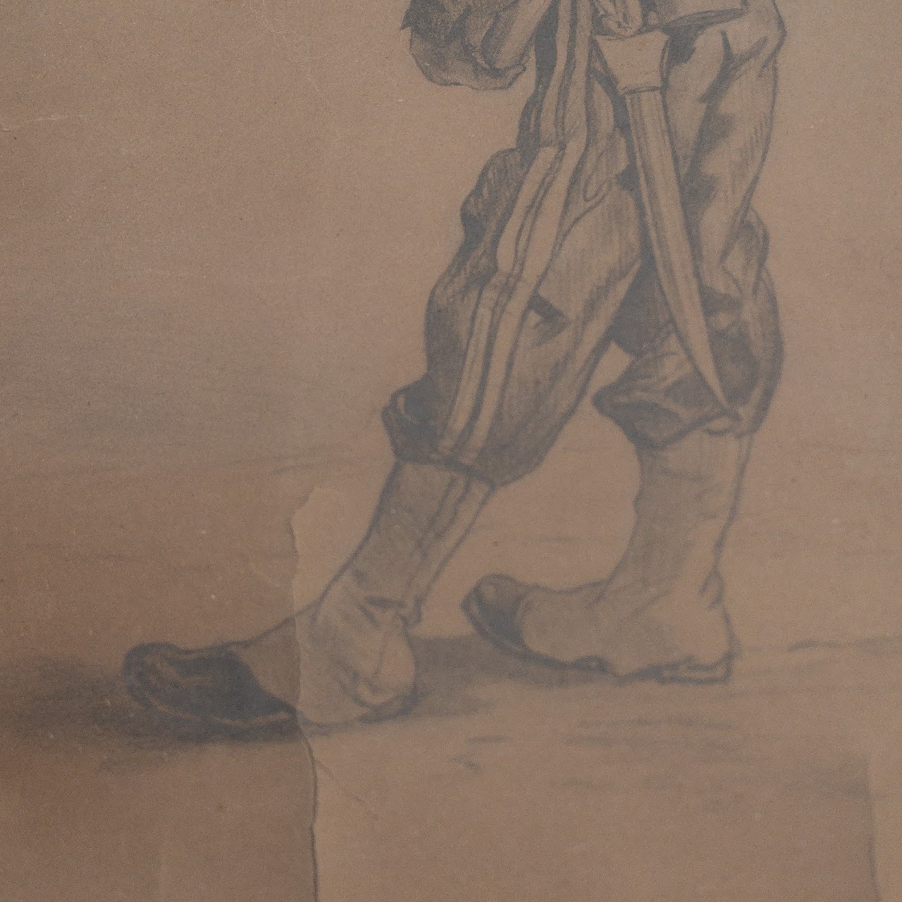 Antique Pencil Drawings of Soldiers