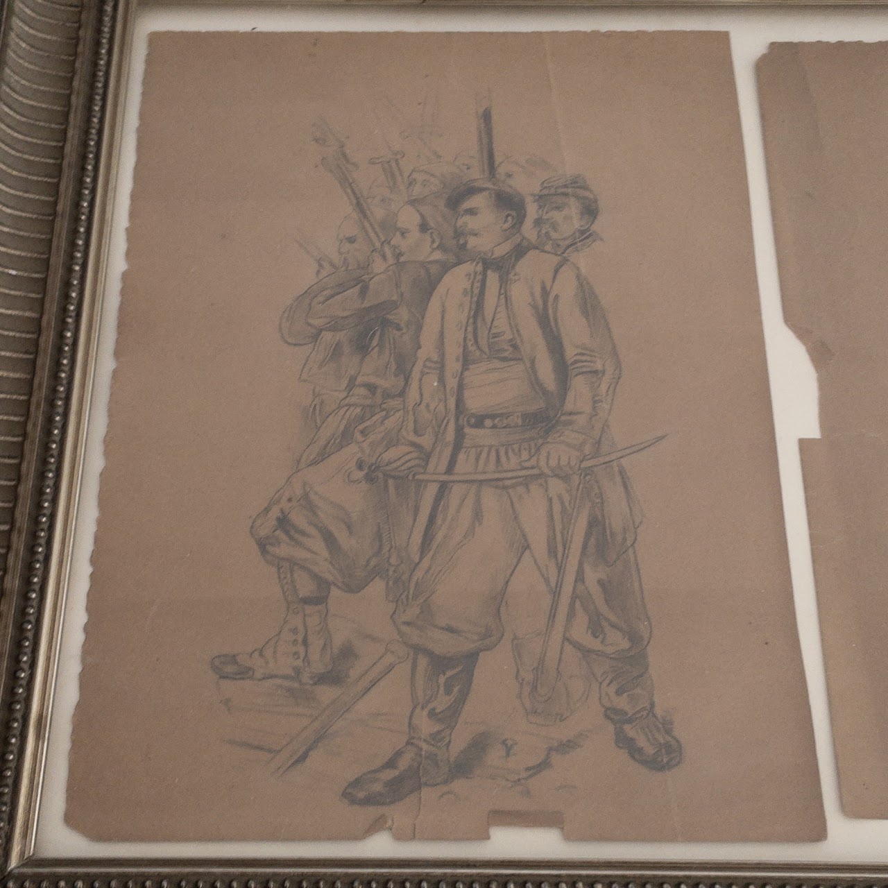 Antique Pencil Drawings of Soldiers