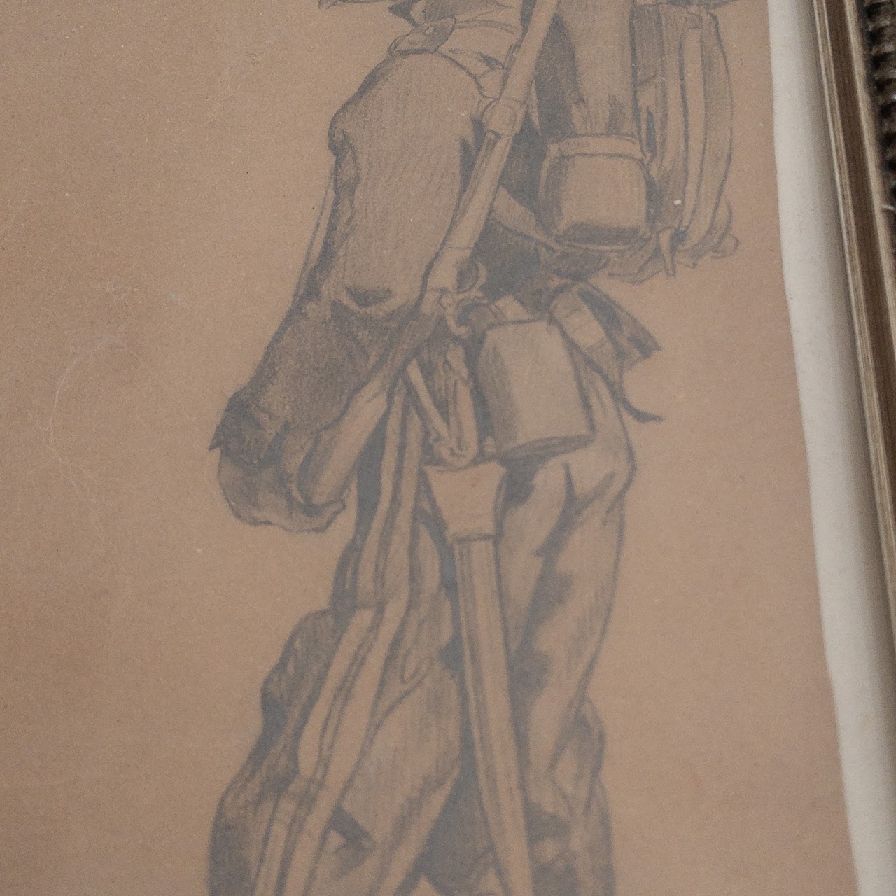 Antique Pencil Drawings of Soldiers