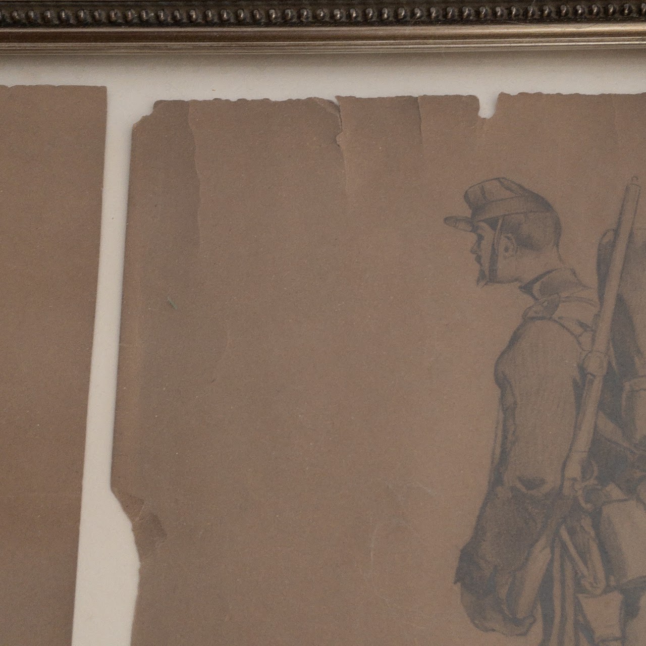 Antique Pencil Drawings of Soldiers