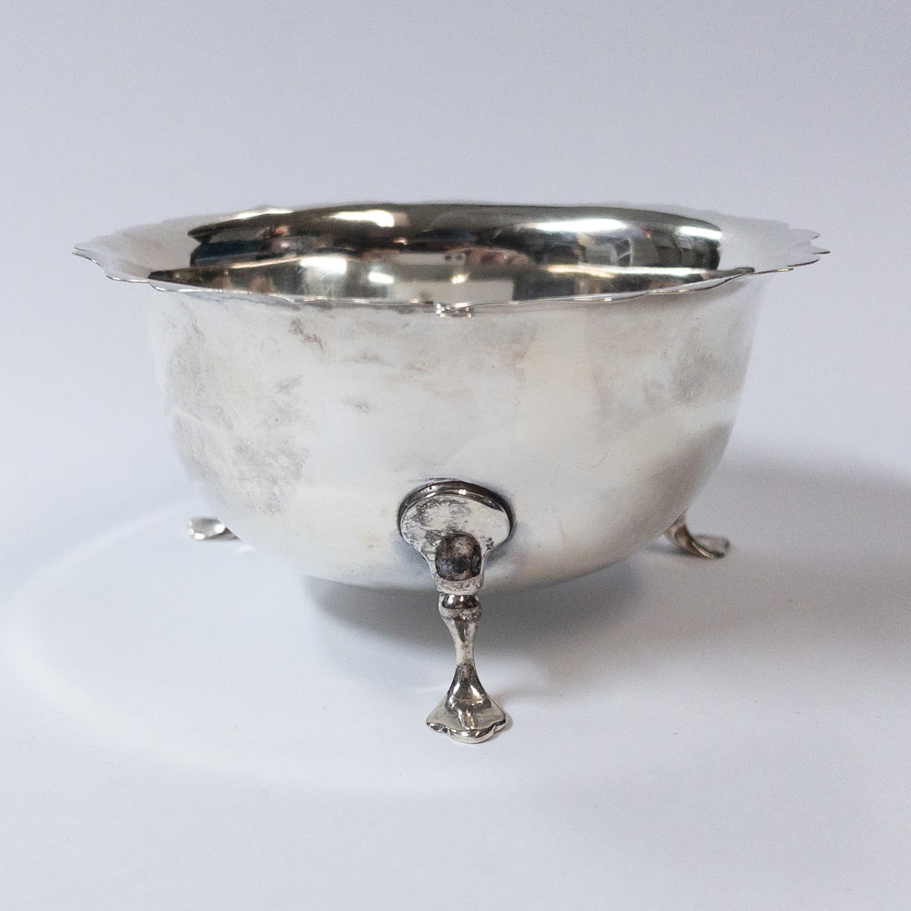 Sterling Silver Antique Robert Pringle & Sons Triple Footed Bowl