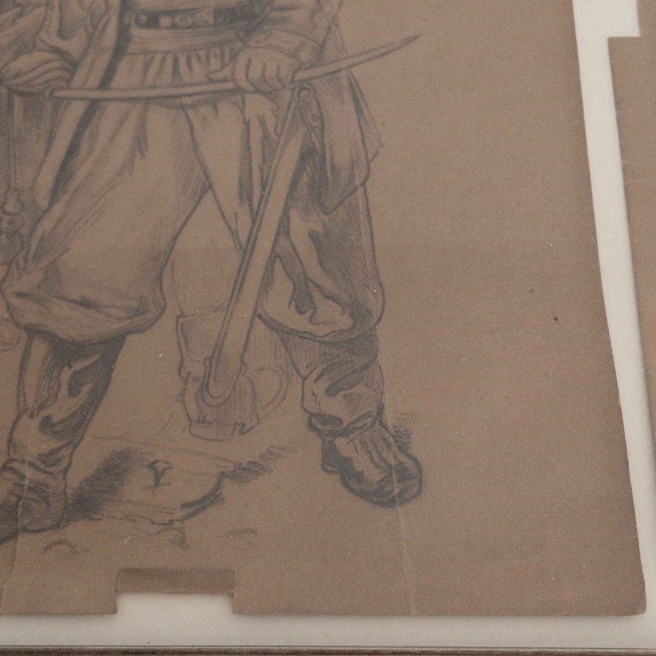 Antique Pencil Drawings of Soldiers