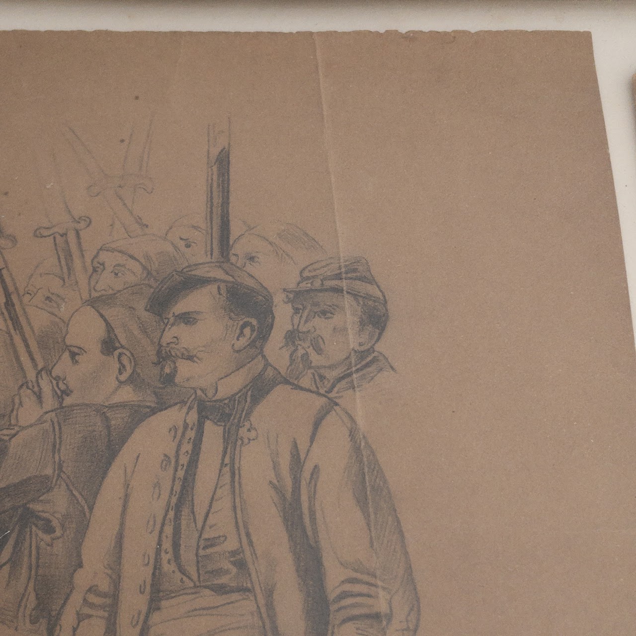 Antique Pencil Drawings of Soldiers