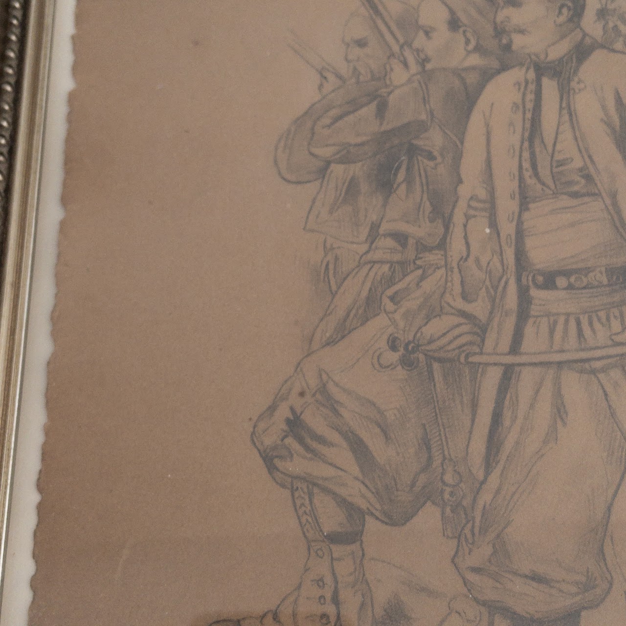 Antique Pencil Drawings of Soldiers