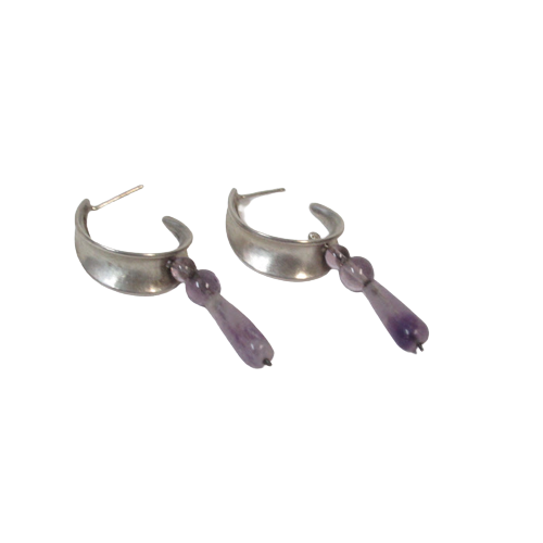 Sterling Silver and Amethyst Earrings