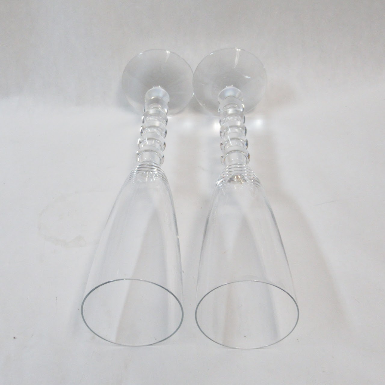 Baccarat Véga Flutissimo Crystal Champagne Flute Glass Pair