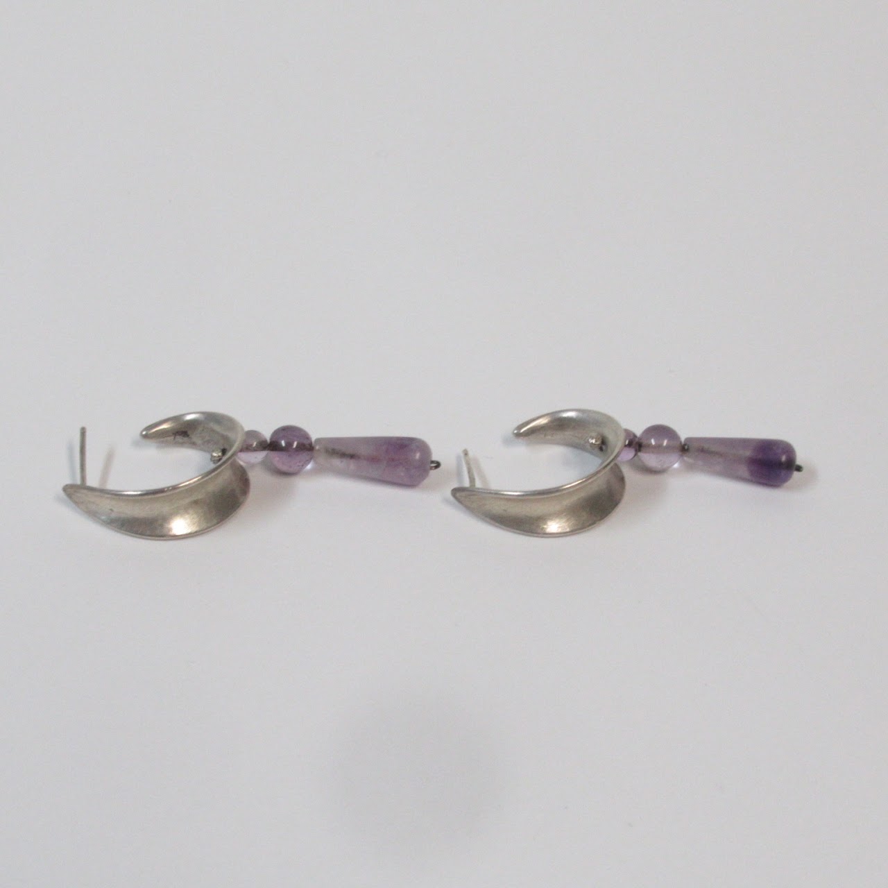 Sterling Silver and Amethyst Earrings