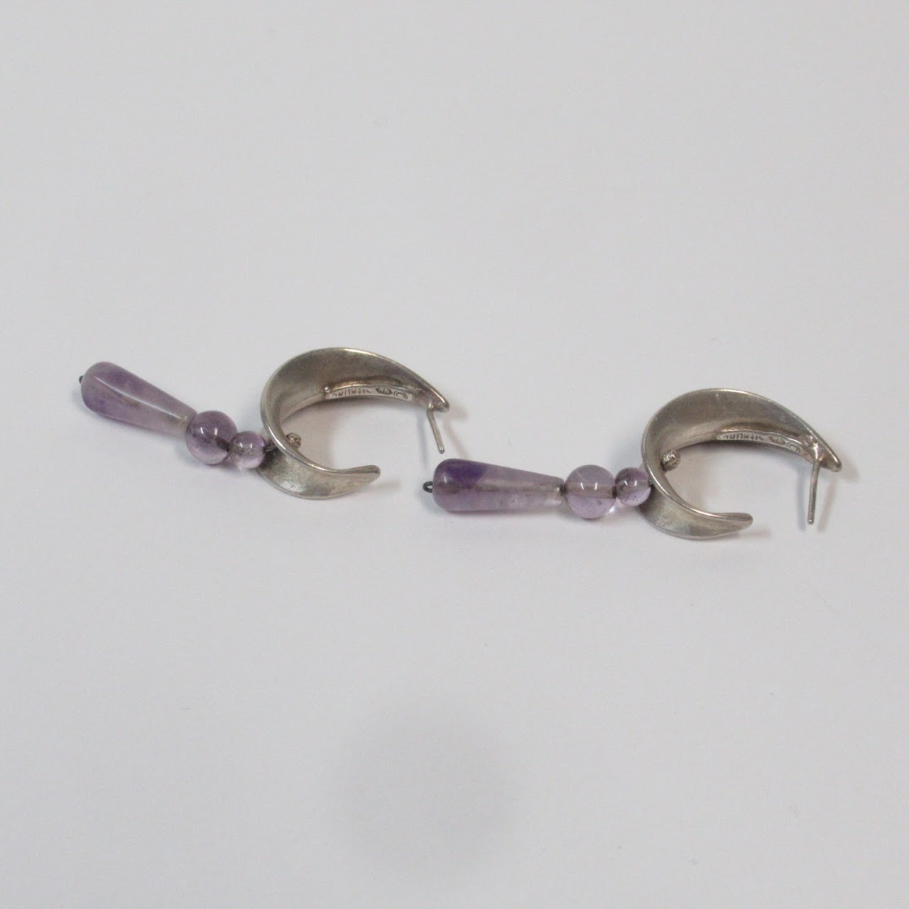 Sterling Silver and Amethyst Earrings