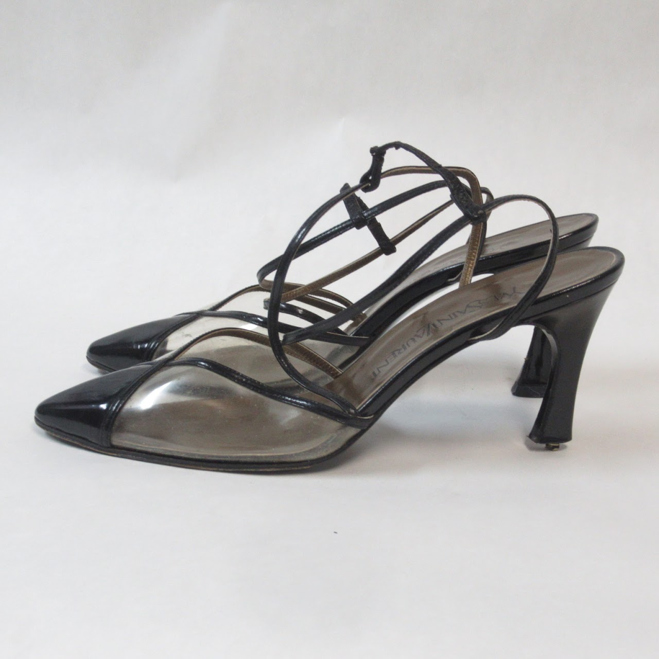 Yves Saint Laurent Strappy Patent Leather Pumps