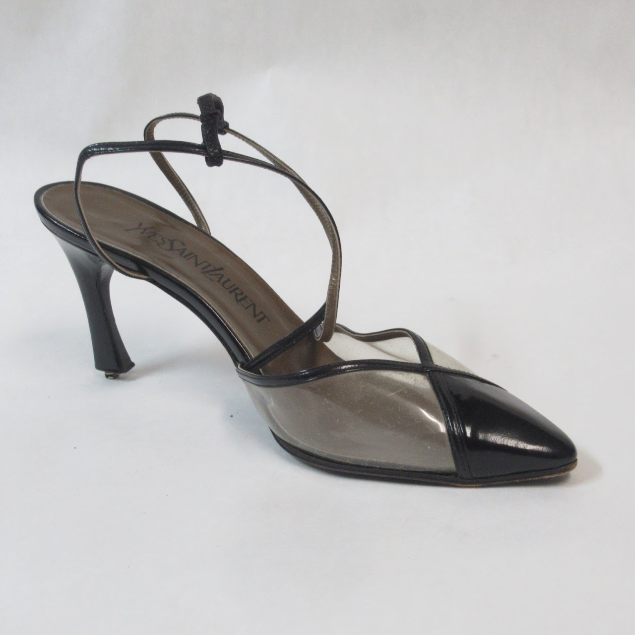 Yves Saint Laurent Strappy Patent Leather Pumps