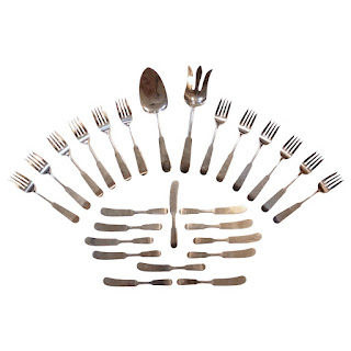 Old Newbury Crafters Sterling Silver 26-Piece Moulton Flatware Set