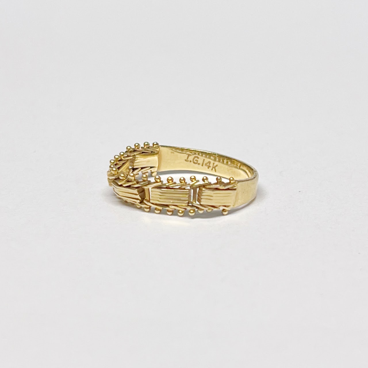 14K Gold Embellished Flex Link Ring