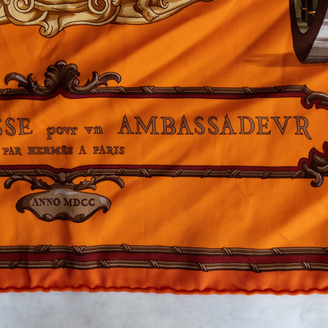 Hermès 'Grand Carrosse pour un Ambassadeur' Silk Scarf