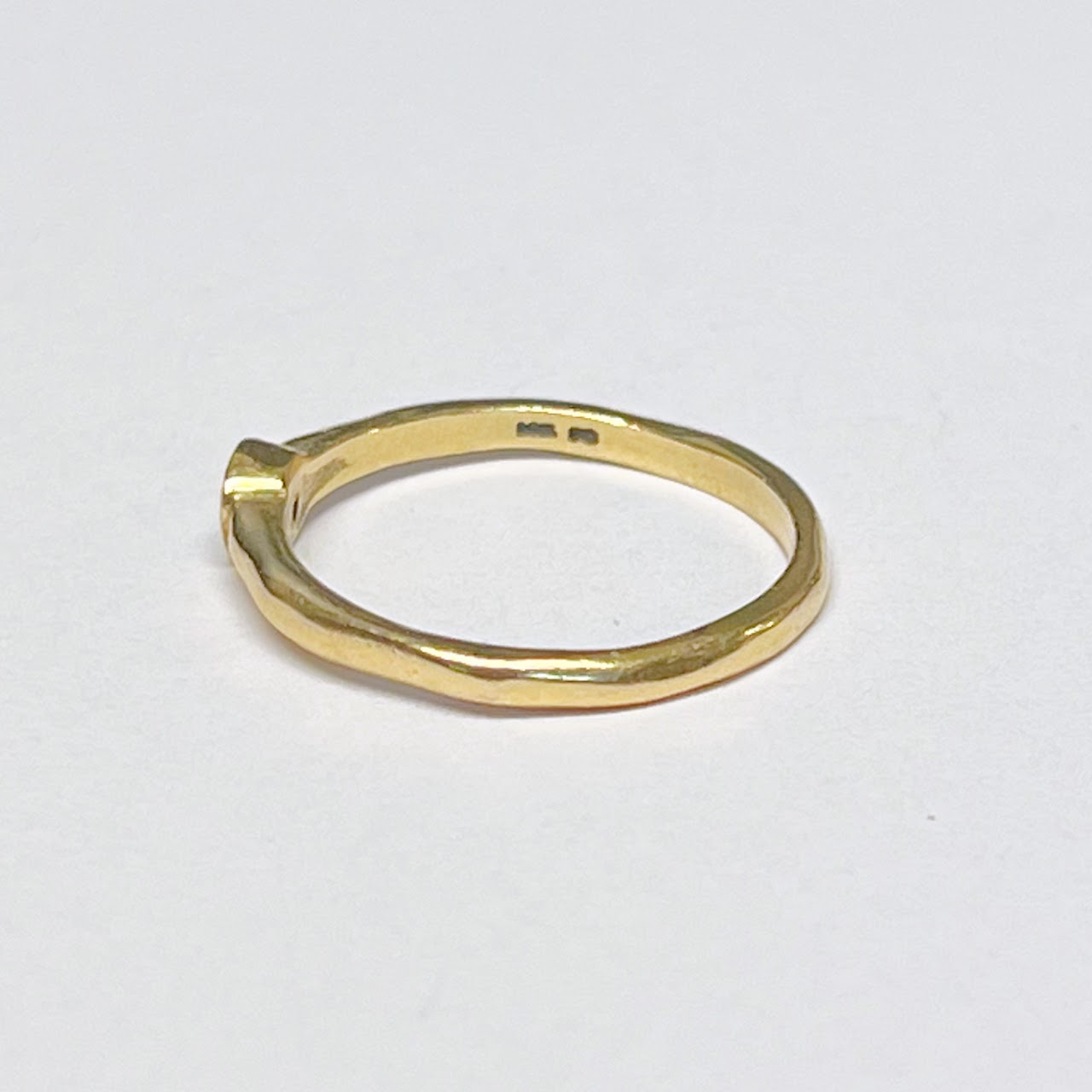 14K Gold Ring with Solitary Diamond