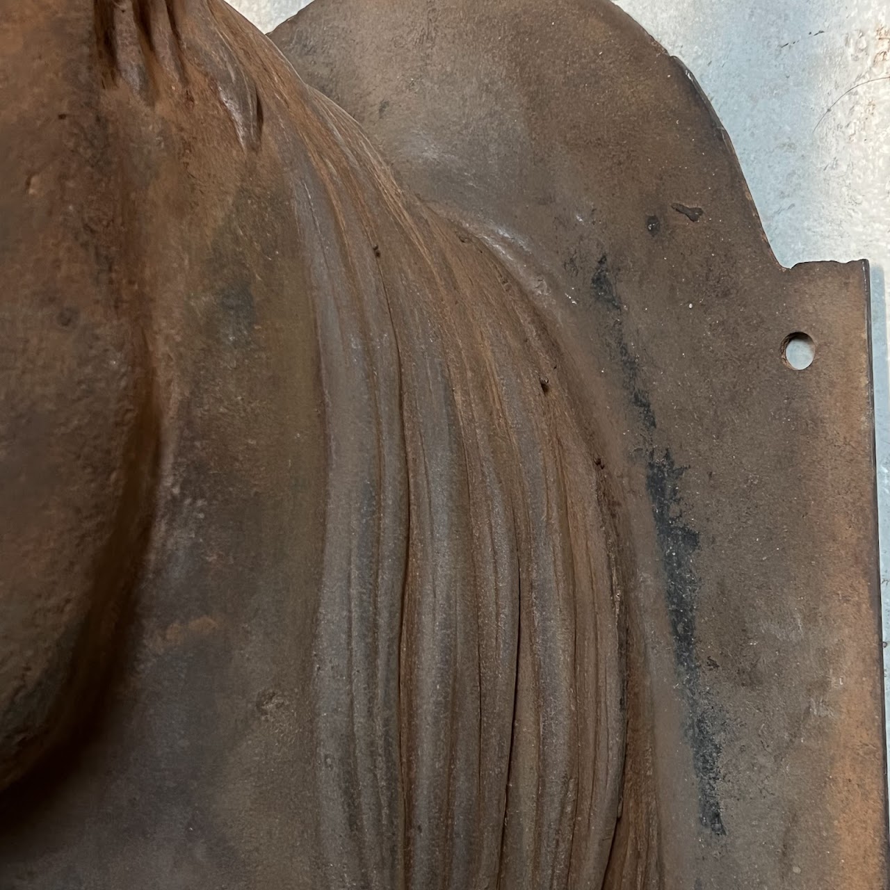 Cast Iron Life Size Horse Head Tack Shop Architectural Sculpture