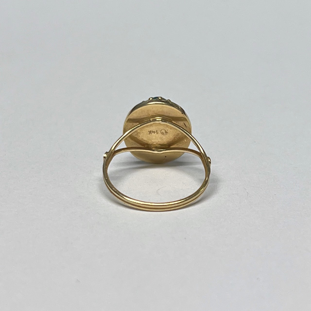 14K Gold and Malachite Ring