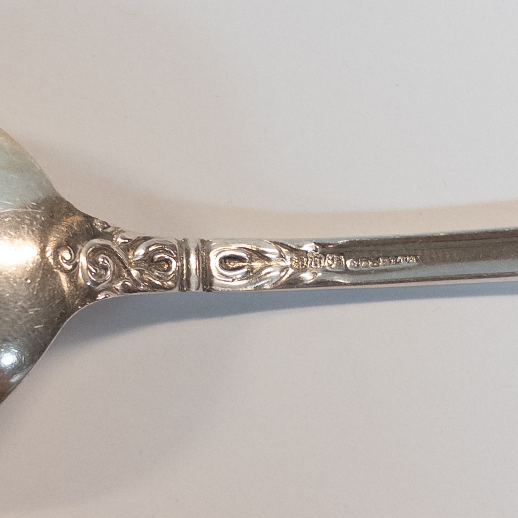 Sterling Silver Pair of Decorative Tablespoons