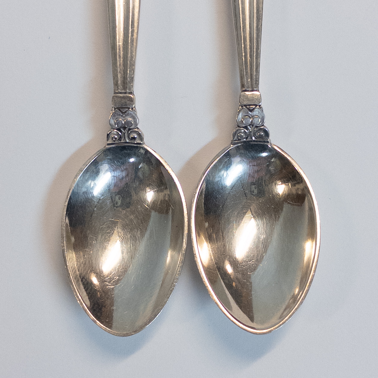 Georg Jensen Sterling Silver Set of 12 Condiment Spoons