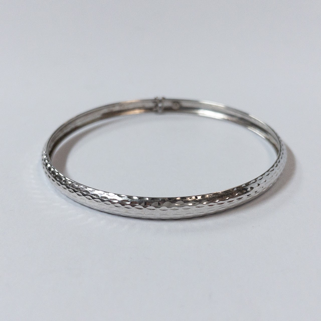 14K White Gold Bangle Bracelet