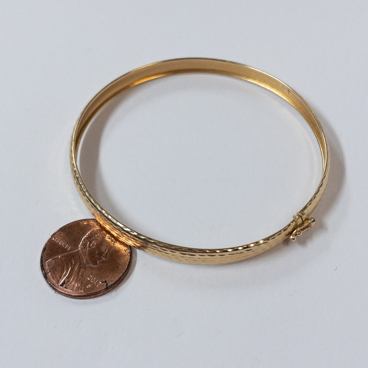 14K Yellow Gold Bangle Bracelet 1